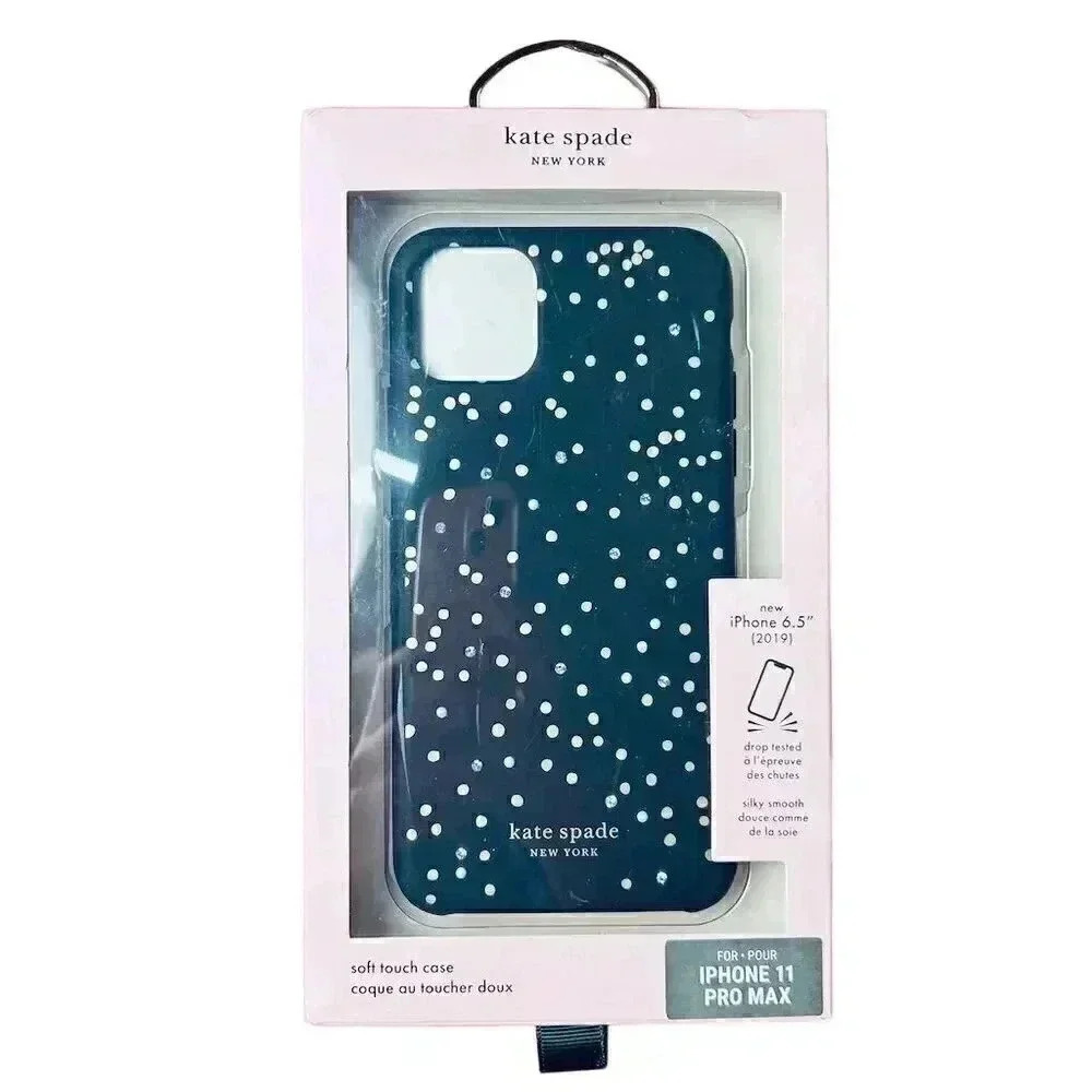 Kate Spade New York Soft Touch Case for iPhone 11 Pro Max Black Gold Dots